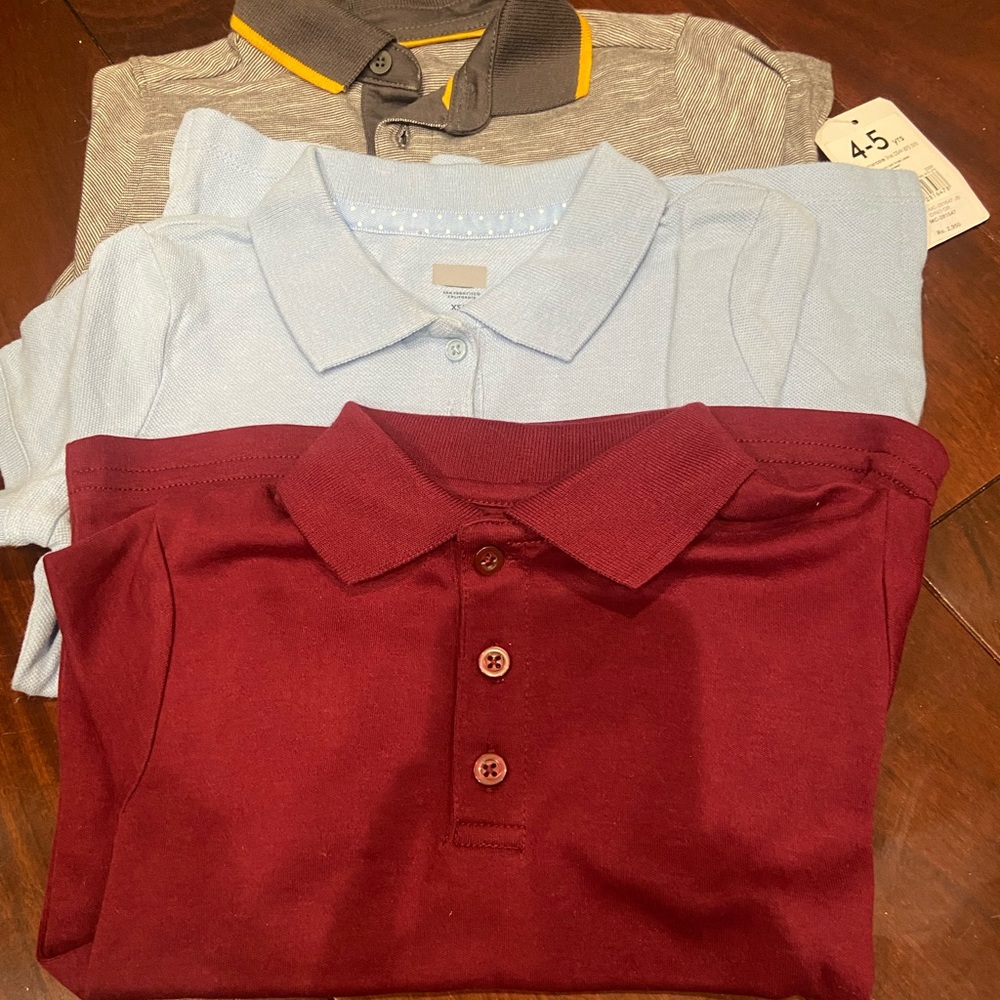 Collared tshirts.